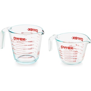 Pyrex 2 Piece Glass Measuring Cup Set